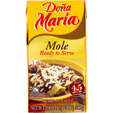 Doña María Ready to Serve Mole bottle showing rich, authentic flavor for quick meals