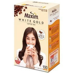 Dongsuh Maxim White Gold coffee mix sachets, convenient single-serve for quick mornings