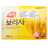 Dongsuh Roasted Barley Tea packaging close-up highlighting quality and heritage
