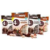 Don't Worry hazelnut chocolate meringue cookie, crisp shell with soft center and gluten-free snack.