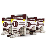 Don't Worry Meringue Cookies Cookies & Cream pack close-up, a light, low-cal indulgence.