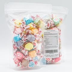 Donty-Tonty salt water taffy 12 flavors display for party platters.