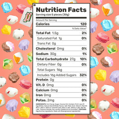 Donty-Tonty Salt Water Taffy assorted flavors closeup highlights vibrant colors and variety.