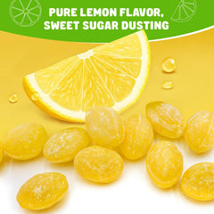 Donty-Tonty Sanded Lemon Drops with natural lemon flavor for a refreshing citrus snack.