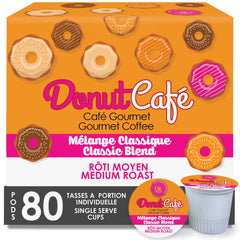 Donut Café Classic Blend cup showing smooth, balanced flavor for mornings.