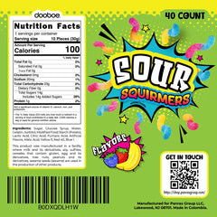 Dooboe Individually Wrapped Sour Worms for fresh, mess-free lunchbox treats and quick snacks.