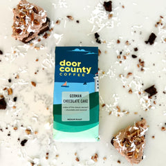 Door County Coffee brewed in a maker reveals rich aroma and balanced flavor.