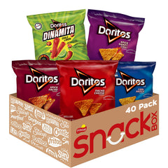 Doritos variety pack with 40 bags, perfect for sharing at picnics and parties.