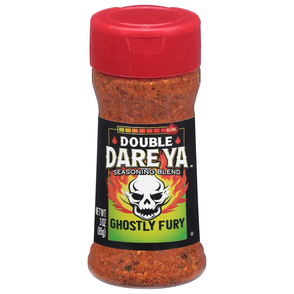 Double Dare Ya Ghostly Fury bottle front for bold flavor potential on meats