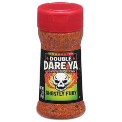 Double Dare Ya Ghostly Fury bottle front for bold flavor potential on meats