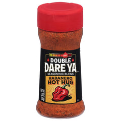 Double Dare Ya Habanero Hot Hug bottle front view showcases bold heat potential for dishes.