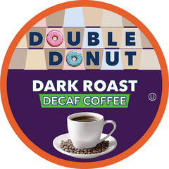 Double Donut decaf aroma with caramel and dark chocolate notes in pods