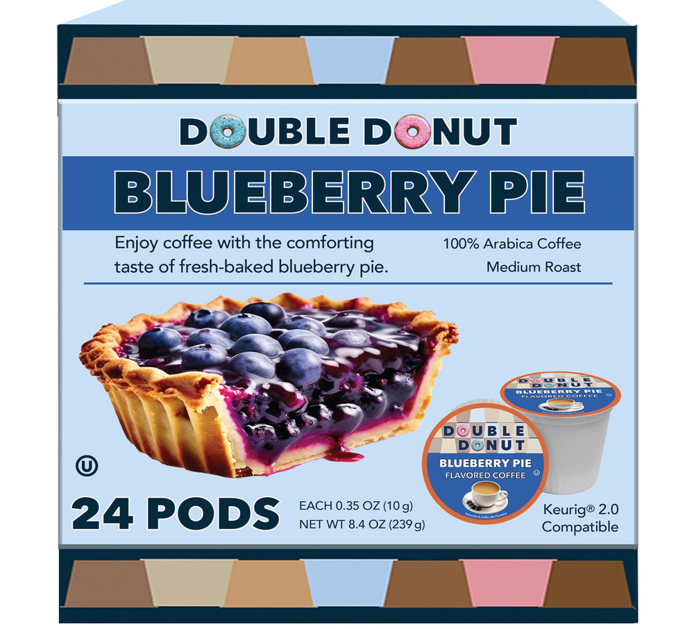Double Donut Coffee blueberry pod packaging with convenient single-serve design