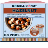 Double Donut Coffee hazelnut pods in a cup, perfect for a comforting morning ritual