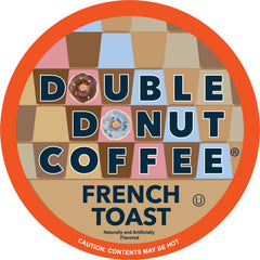 Double Donut Coffee French Toast pods in packaging, easy to store for quick morning brews.