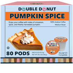 Double Donut Coffee pumpkin spice pods packaging eco friendly design for easy storage