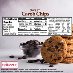 DOUzzle Sweet Carob Chips added to cookie dough as a natural substitute.