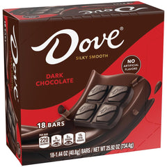 Dove dark chocolate bar wrapped individually for easy sharing at gatherings