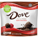 Dove Promises dark chocolate bag front view, ideal for quick snacking