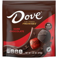 Dove Promises dark chocolate bag front for premium indulgence
