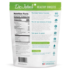 Close-up of Dr. John's oval lollipops with fruit flavors and vibrant colors