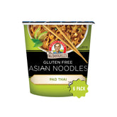 Dr. McDougall's Pad Thai noodles cup front pack, a convenient vegan meal option.