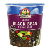 Dr. McDougall's Right Foods Black Bean and Lime Big Cup Soup cup front for quick, satisfying meals.