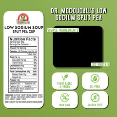 Dr. McDougall's Right Foods lower-sodium soup highlighting balanced flavor