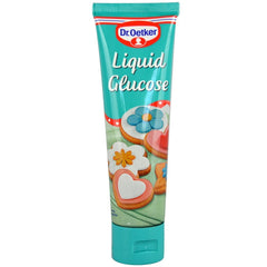 Dr. Oetker Liquid Glucose bottle pour for smooth desserts and controlled sugar texture.