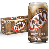 Dr Pepper A&W Root Beer 12-pack front view for family-friendly refreshment.