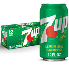 Dr Pepper 7UP lemon-lime soda can close-up, refreshing caffeine-free enjoyment.