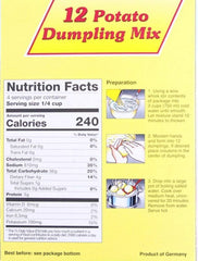 Dr. Willi Knoll Potato Dumpling Mix cooking setup for a cozy dinner.