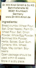 Dr Willi Knoll Semmel Knodel served dish shows versatile pairing with stews and sauces.