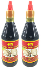 Dragonfly Oyster Sauce bottle pouring over a stir-fry