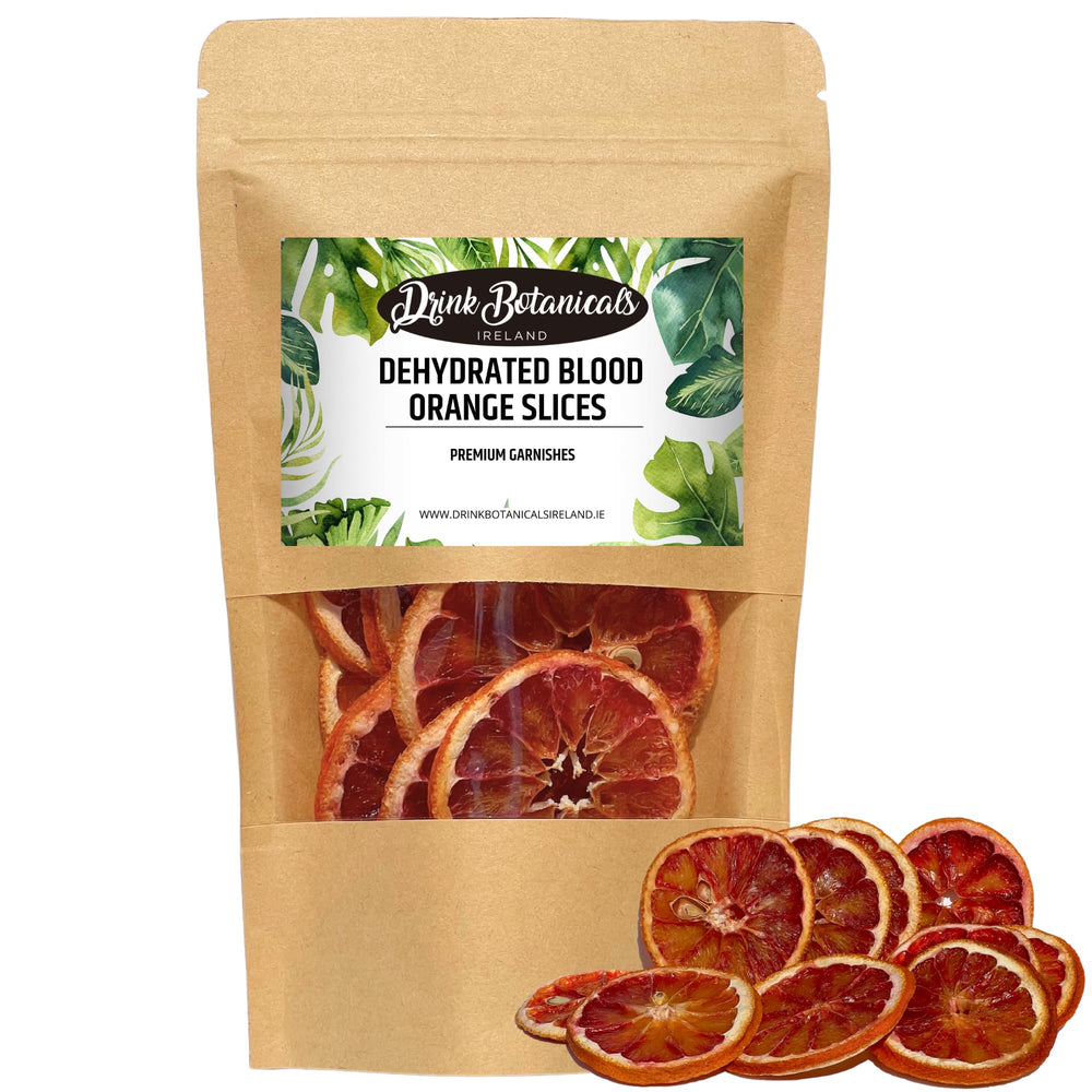 Drink Botanicals Ireland blood orange slices wheels for vibrant cocktail garnishes