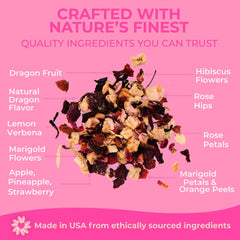 Drink Katy's pink iced tea in a glass, naturally sugar-free and refreshing.