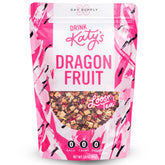Drink Katy's Dragonfruit Tea pouch front, caffeine-free herbal blend.
