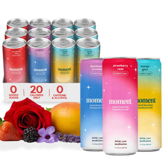 Drink Your Meditation Moment Botanical Soda can front view emphasizing vibrant flavor
