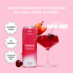 Moment Mocktails 12-pack display offers convenient, ready-to-drink moments for daily rituals.
