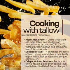 Drip Co beef tallow pouring shows ready-to-use fat for high-heat cooking