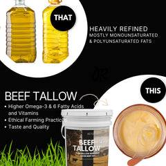 Drip Co beef tallow bulk pail high-heat cooking usage