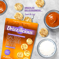 Gluten-free, vegan ingredients like quinoa and chia highlighted in Drizzilicious mini cakes