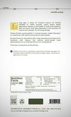 Druids Grove Non-GMO seal on packaging for ingredient transparency.