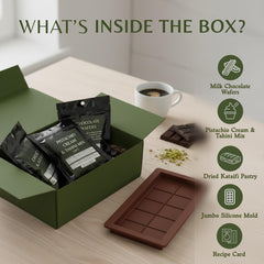 Dubai Chocolate Bar Master tahini mix delivers creamy, nutty notes for a gourmet finish.