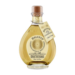 Due Vittorie Dolceto White Balsamic Dressing bottle with premium Modena blend for salads.