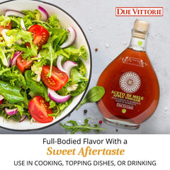 Modena-made label on Due Vittorie vinegar signaling authentic Italian product