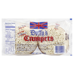 Duffy's Crumpet toasted to a golden brown, ideal with jams or spreads for a quick breakfast.