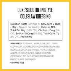 Duke's Coleslaw Dressing dip perfect for chips, vegetables, or party platters.