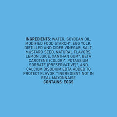 Duke's Light Mayonnaise label back shows ingredients and no added sugar.