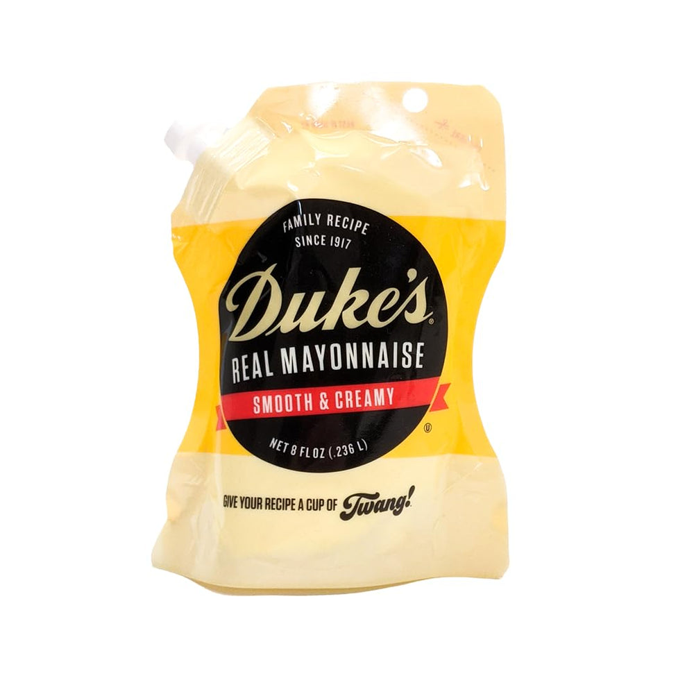 Duke’s Real Mayonnaise pouch pour shows silky texture ideal for sandwiches